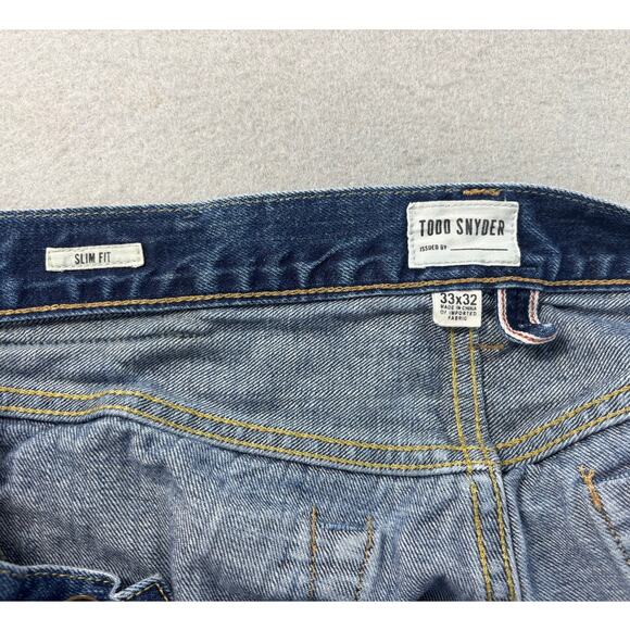 Todd Snyder Jeans Mens 33x30 Blue Slim Fit Selvedge Denim Button Fly 12.5oz - Picture 9 of 9